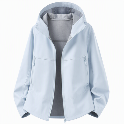 🧥 Softshelljakke for unisex med hette – vannavstøtende og pustende