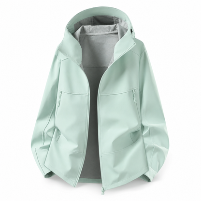 🧥 Softshelljakke for unisex med hette – vannavstøtende og pustende