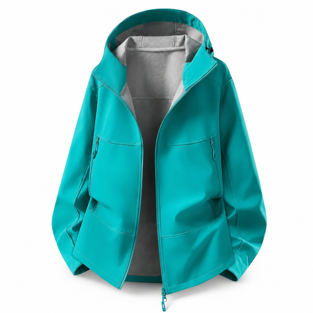 🧥 Softshelljakke for unisex med hette – vannavstøtende og pustende