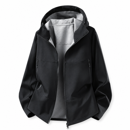 🧥 Softshelljakke for unisex med hette – vannavstøtende og pustende
