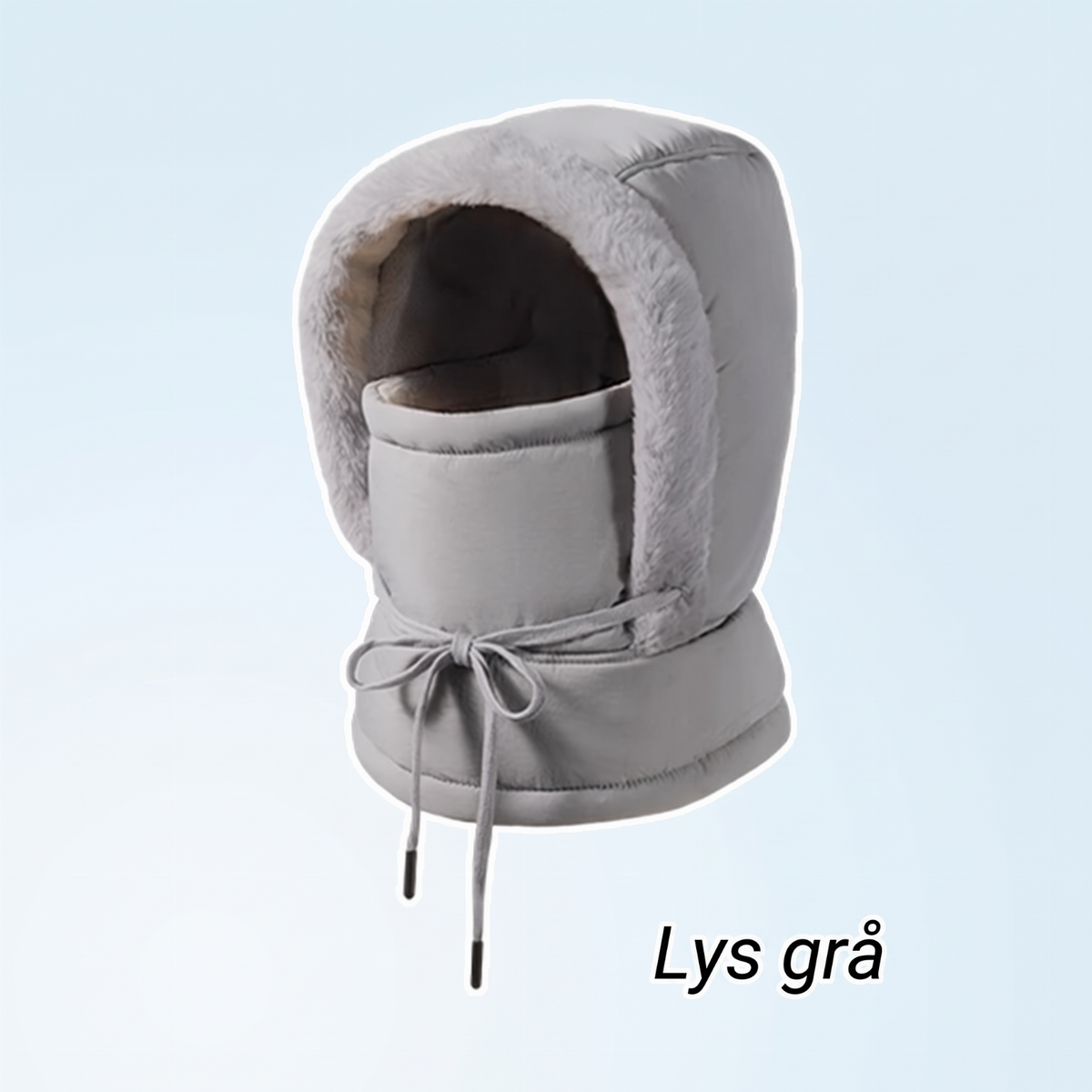 Pløsjforet, tykkere termisk lue med ansiktsmaske