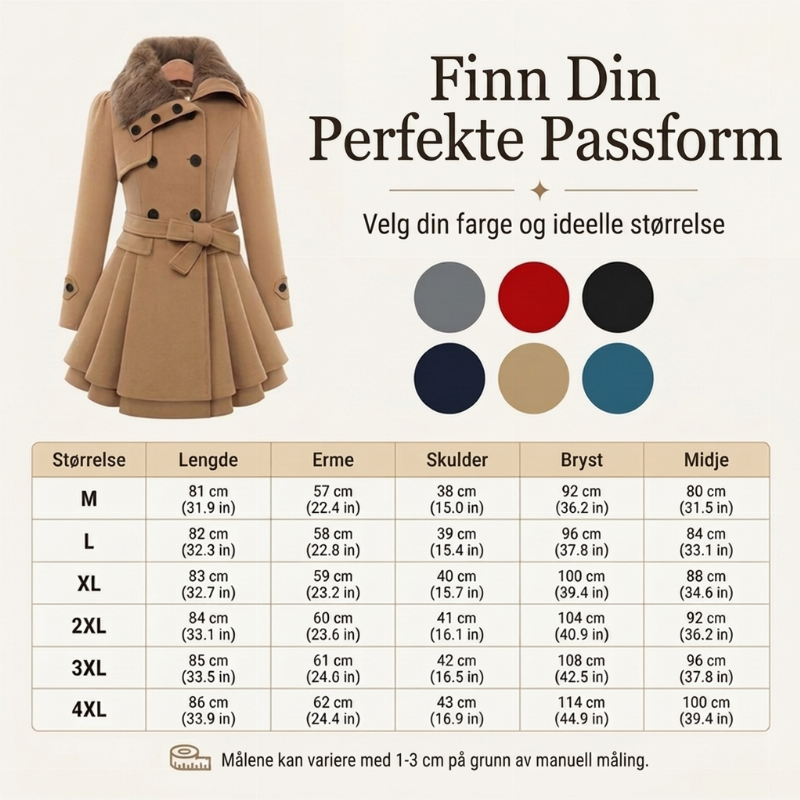 Elegant tweedelt frakk for damer