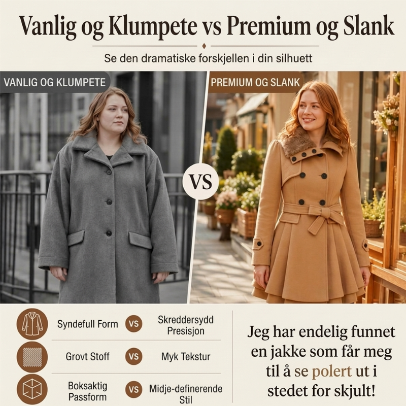 Elegant tweedelt frakk for damer