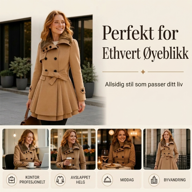 Elegant tweedelt frakk for damer