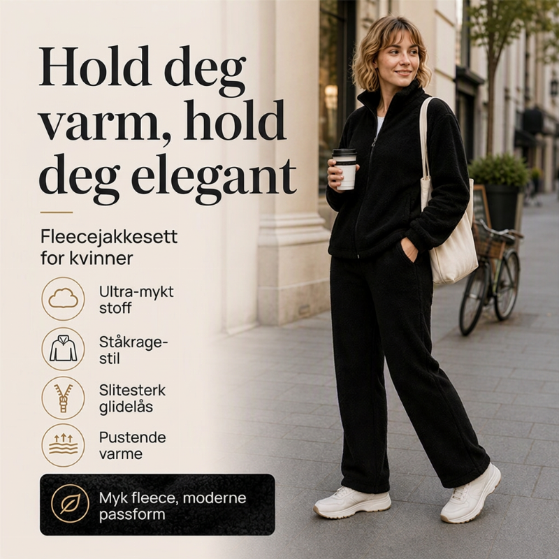 Koselig termisk jakke med ståskrage for kvinner