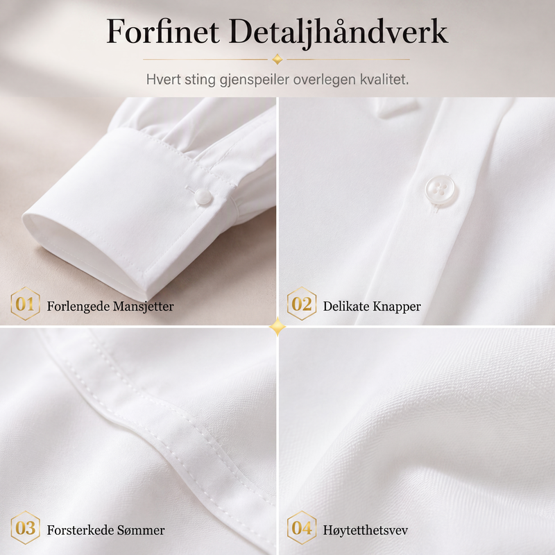 Elegant langermet topp for kvinner med sløyfehals