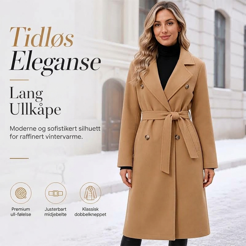 Elegant trenchcoat med belte