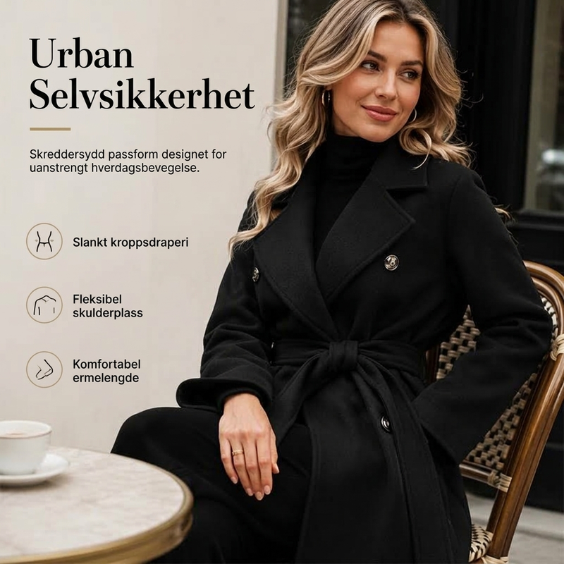 Elegant trenchcoat med belte