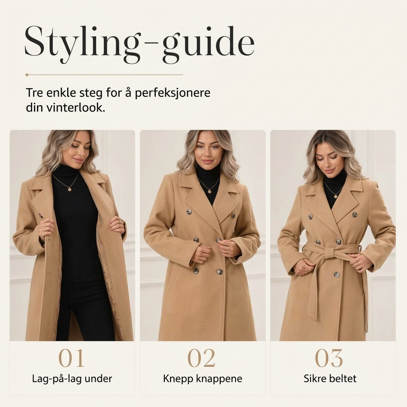 Elegant trenchcoat med belte