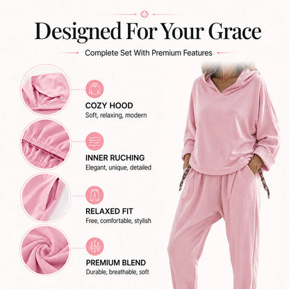 Women's Hooded Sweatshirt & Lounge Pants Set