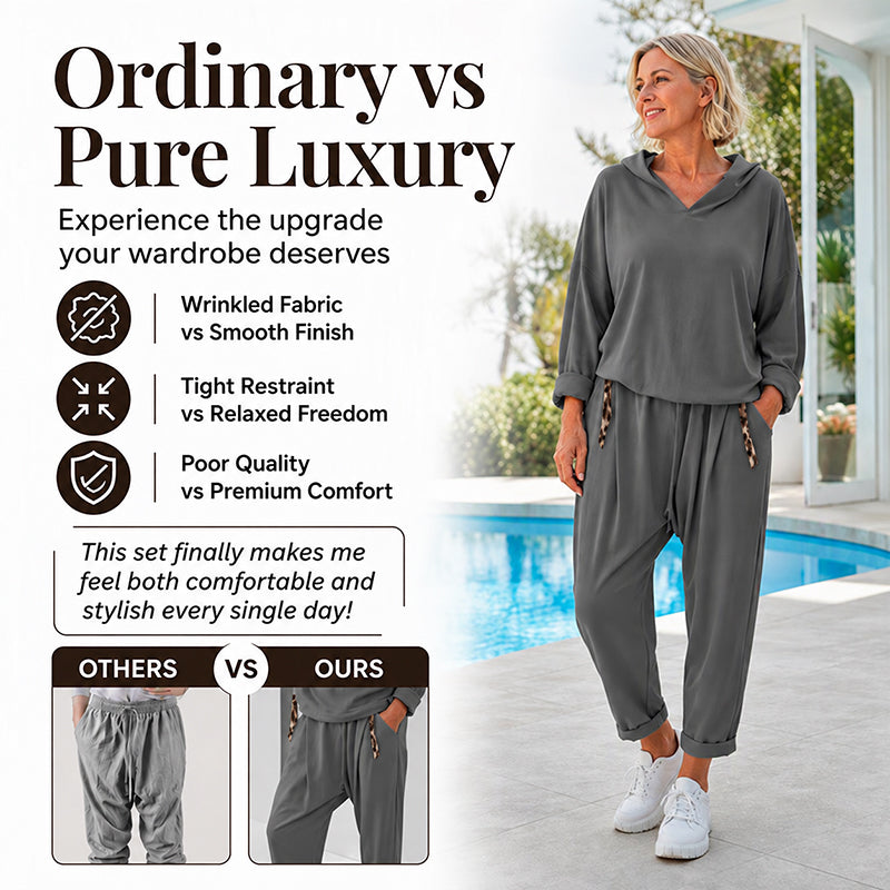 Women's Hooded Sweatshirt & Lounge Pants Set