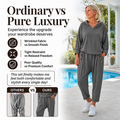 Women's Hooded Sweatshirt & Lounge Pants Set