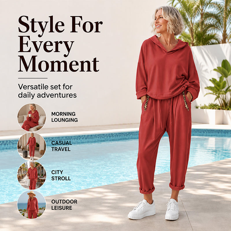 Women's Hooded Sweatshirt & Lounge Pants Set