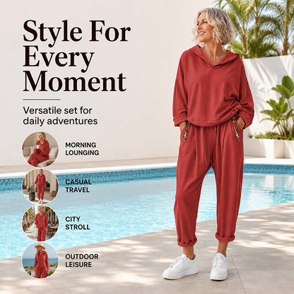 Women's Hooded Sweatshirt & Lounge Pants Set