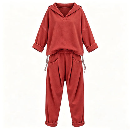 Women's Hooded Sweatshirt & Lounge Pants Set