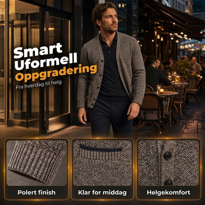 Gens med knapper, uformell strikkejakke for herrer
