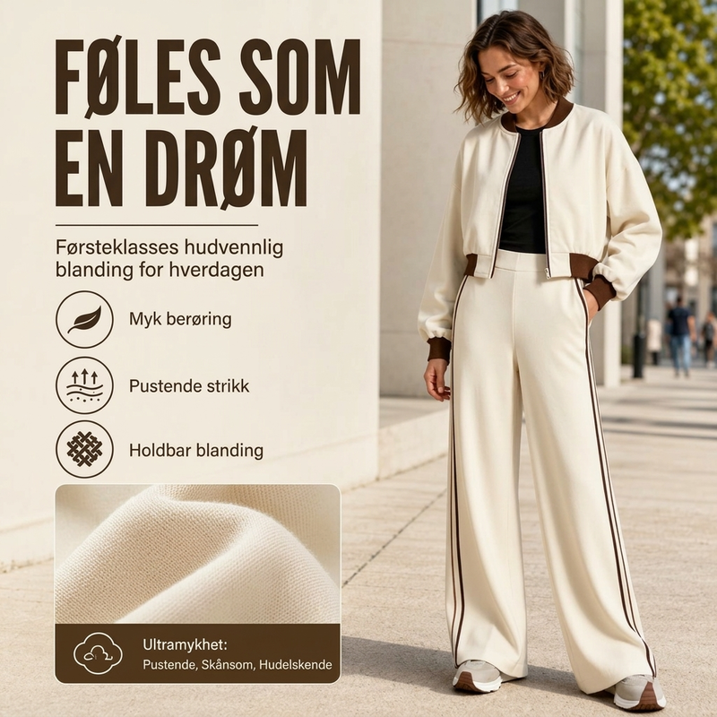 Dame uformelt sportslig 2-delt sett