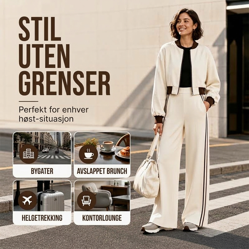 Dame uformelt sportslig 2-delt sett