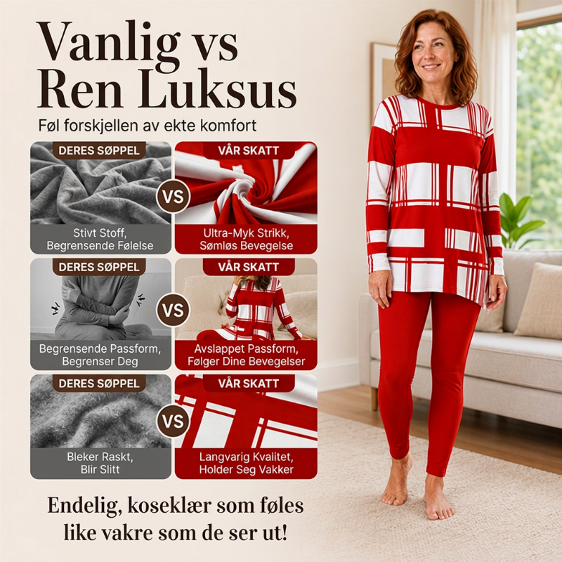 Sett med trykt langermet topp og leggings for kvinner