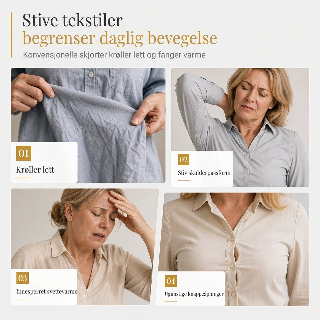 Elegant og uformell langermet bluse med knapping for kvinner