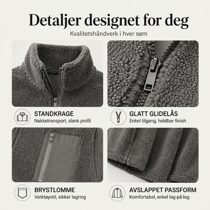 Dame varm glidelåskåpe for vinter