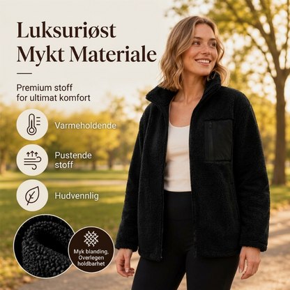 Dame varm glidelåskåpe for vinter