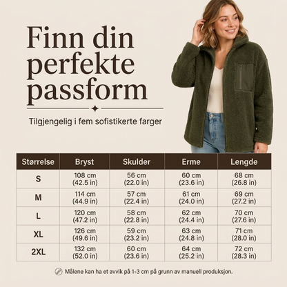 Dame varm glidelåskåpe for vinter