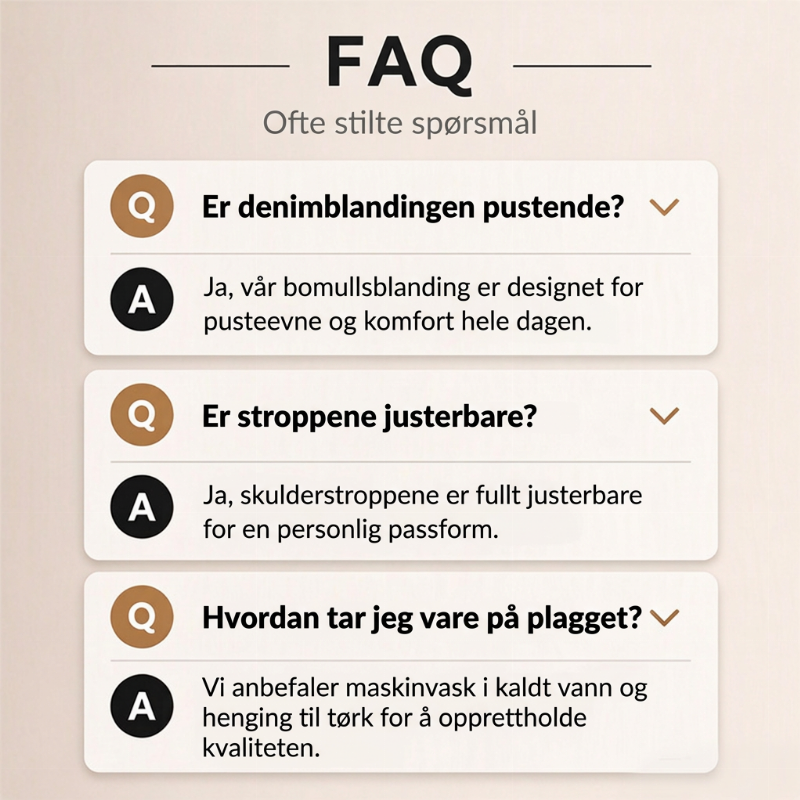 Bredbens overall i denim for kvinner med lommer