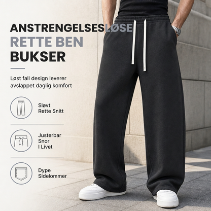 Løstsittende treningsbukser med snøring til menn, casual stil
