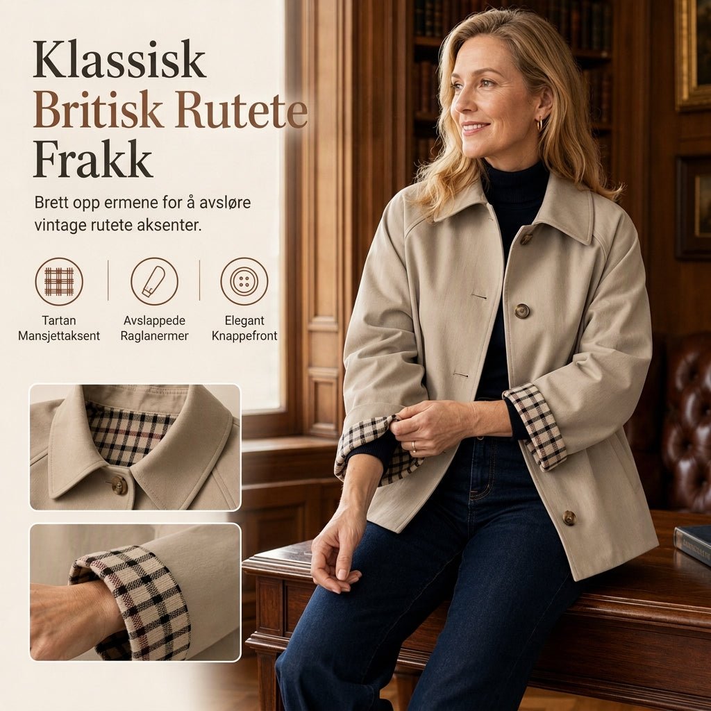🔥50 % rabatt🍂🧥 Elegant og varm damefrakk for høst og vinter | Enkeltradet kåpe med lange ermer