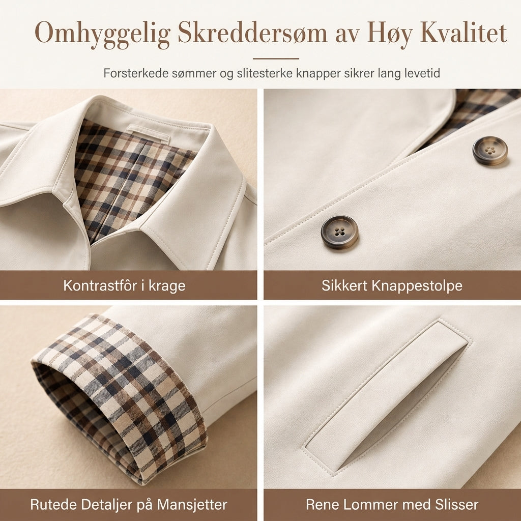 🔥50 % rabatt🍂🧥 Elegant og varm damefrakk for høst og vinter | Enkeltradet kåpe med lange ermer