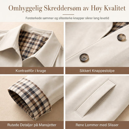 🔥50 % rabatt🍂🧥 Elegant og varm damefrakk for høst og vinter | Enkeltradet kåpe med lange ermer