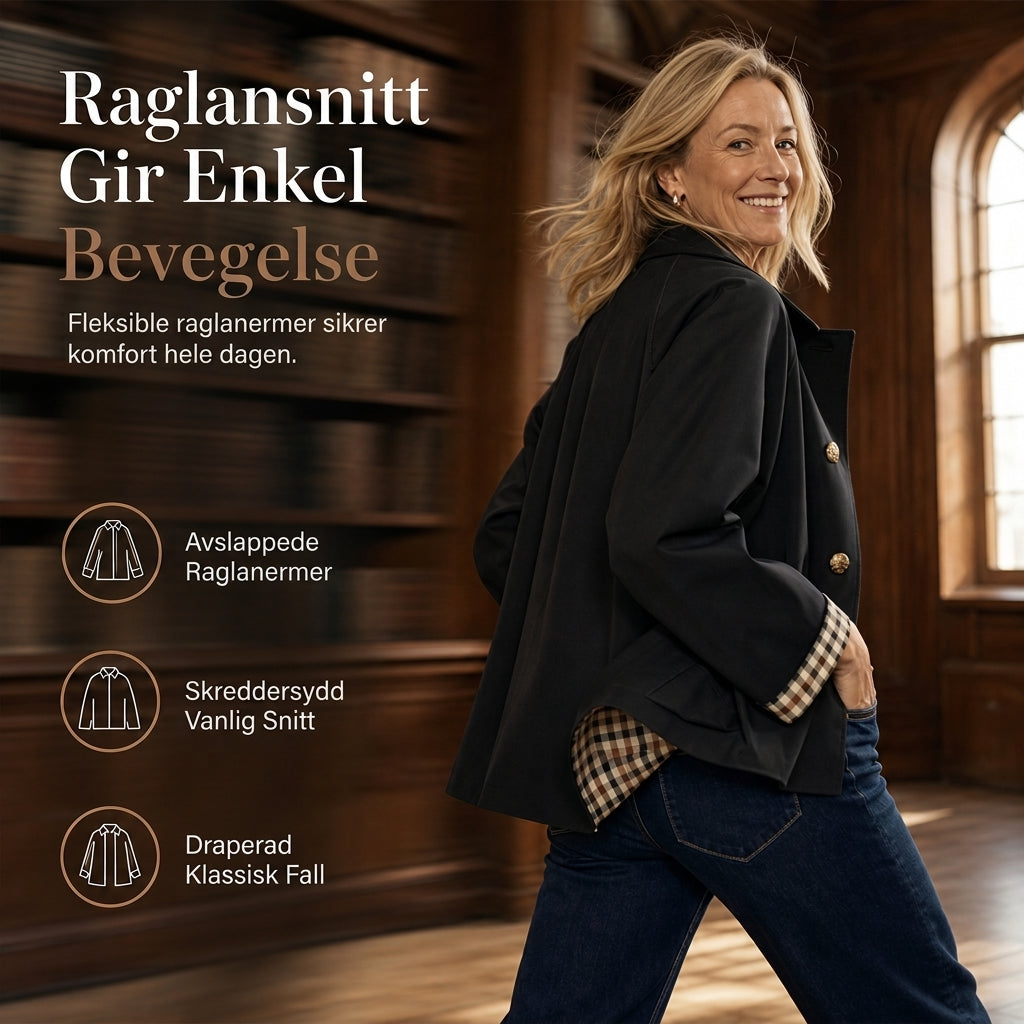 🔥50 % rabatt🍂🧥 Elegant og varm damefrakk for høst og vinter | Enkeltradet kåpe med lange ermer