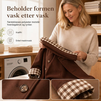 🔥50 % rabatt🍂🧥 Elegant og varm damefrakk for høst og vinter | Enkeltradet kåpe med lange ermer