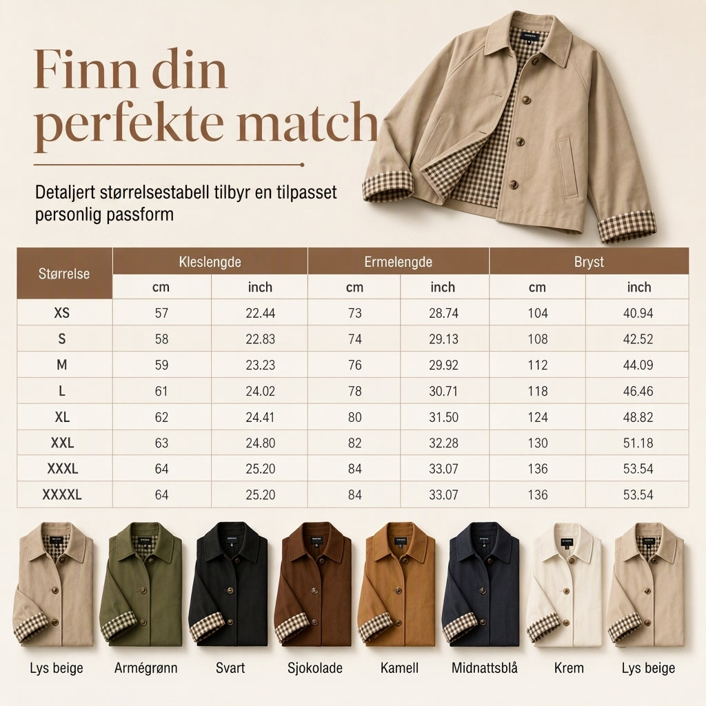 🔥50 % rabatt🍂🧥 Elegant og varm damefrakk for høst og vinter | Enkeltradet kåpe med lange ermer