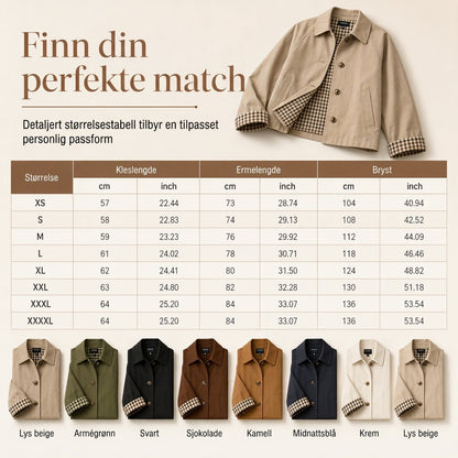 🔥50 % rabatt🍂🧥 Elegant og varm damefrakk for høst og vinter | Enkeltradet kåpe med lange ermer