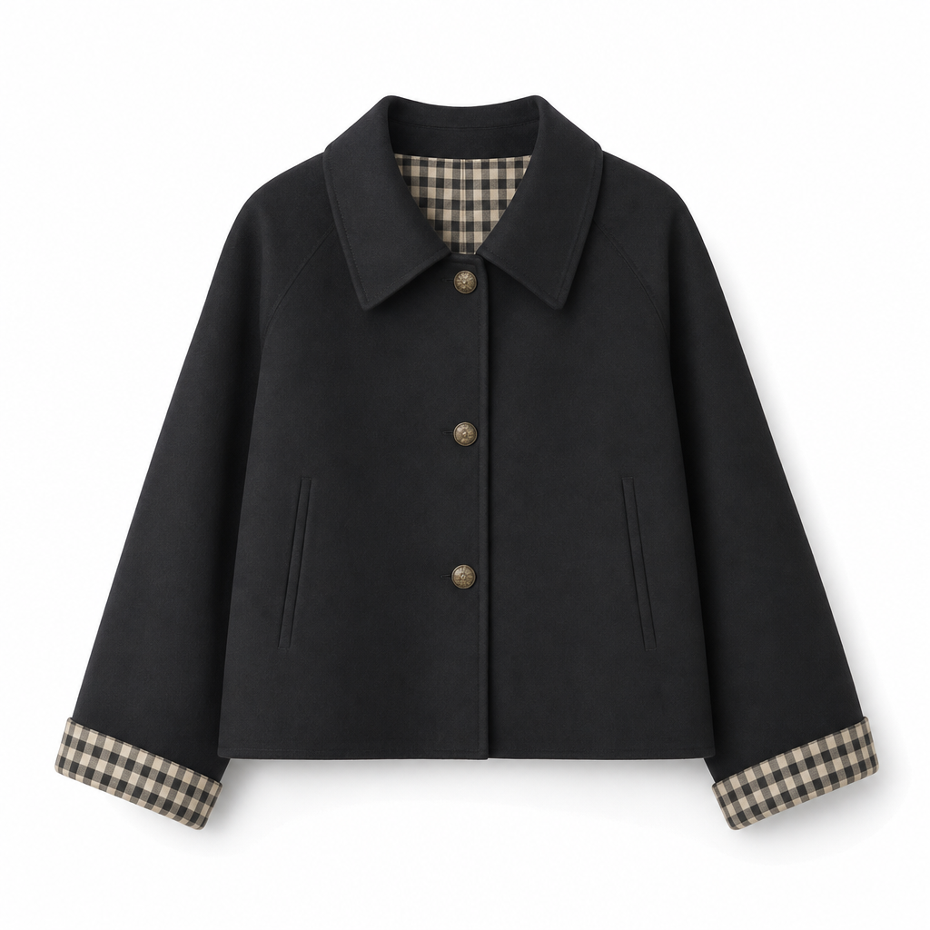 🔥50 % rabatt🍂🧥 Elegant og varm damefrakk for høst og vinter | Enkeltradet kåpe med lange ermer