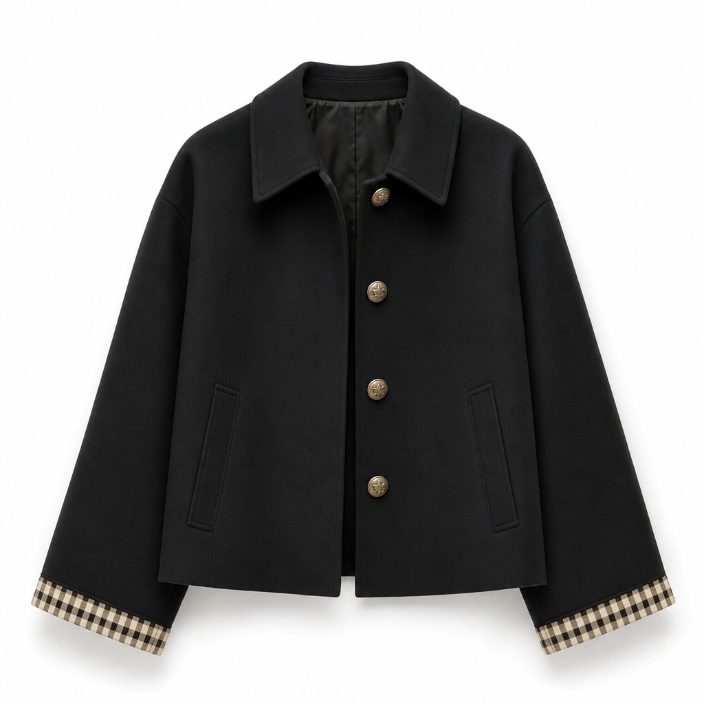 🔥50 % rabatt🍂🧥 Elegant og varm damefrakk for høst og vinter | Enkeltradet kåpe med lange ermer