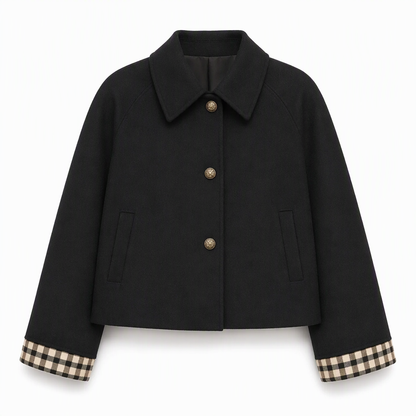 🔥50 % rabatt🍂🧥 Elegant og varm damefrakk for høst og vinter | Enkeltradet kåpe med lange ermer