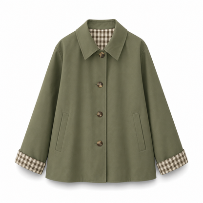 🔥50 % rabatt🍂🧥 Elegant og varm damefrakk for høst og vinter | Enkeltradet kåpe med lange ermer