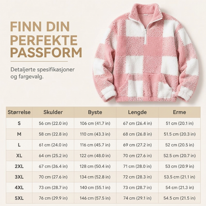 🔥50 % rabatt✨🧥 Rutete sherpa-jakke i patchwork-design for damer | Myk, varm og avslappet passform