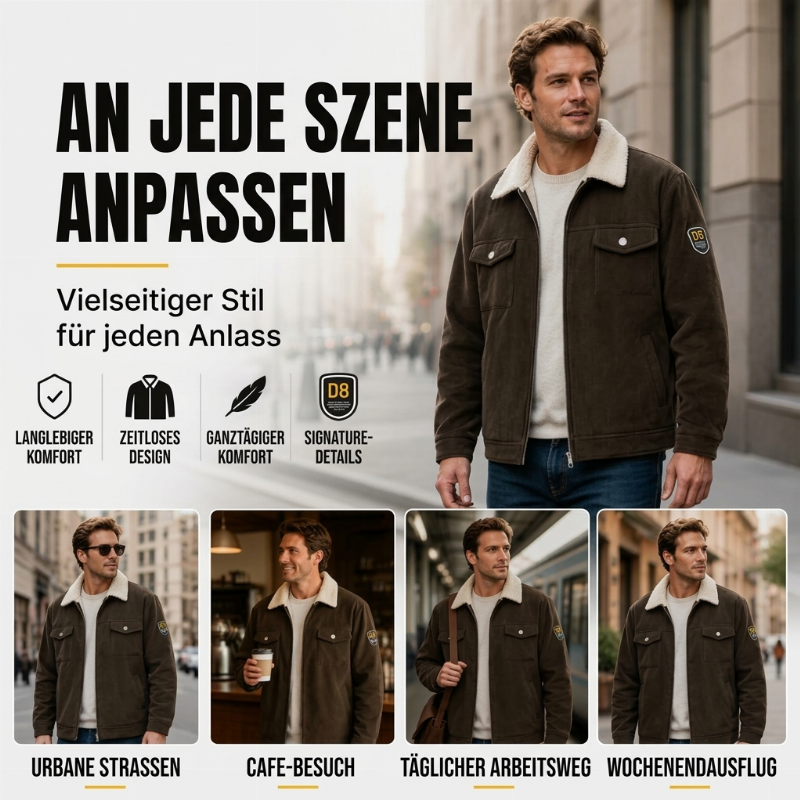 🧥Retro kordfløyel, uformell og stilig✨ Kordfløyeljakke for menn – klassisk struktur, uanstrengt stilig ✨