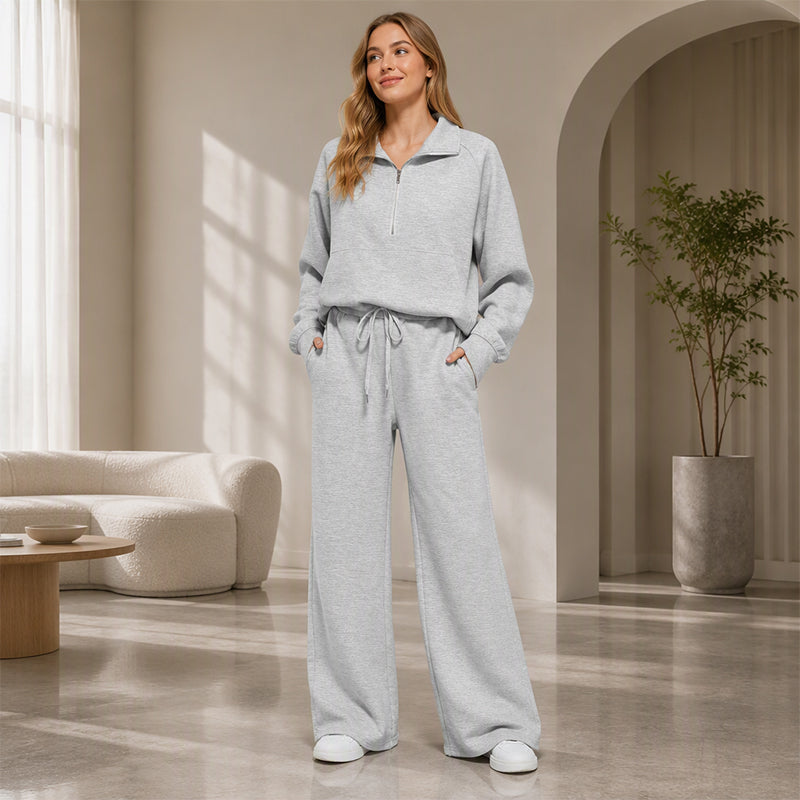 🔥50 % rabatt✨👚 Oversized damegenser med rund hals | Rynkedetaljer, myk strikk og avslappet passform