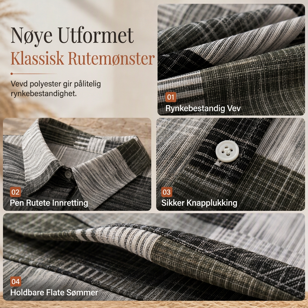 🔥50 % rabatt✨👕 Rutete overskjorte i løs passform for damer | Stor størrelse, til vår og høst