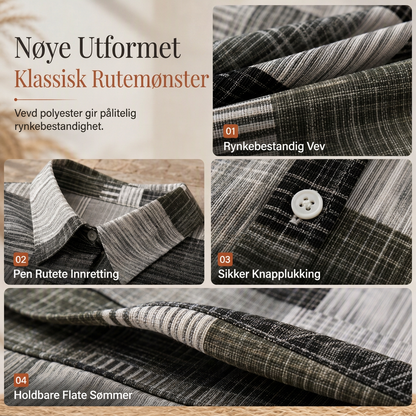 🔥50 % rabatt✨👕 Rutete overskjorte i løs passform for damer | Stor størrelse, til vår og høst