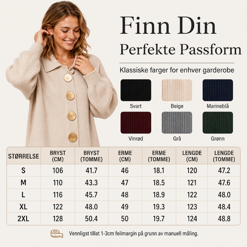 🔥50 % rabatt✨👗 Maxikjole i ribbestrikk med ballongermer for damer | Myk strikk og feminin passform til høsten