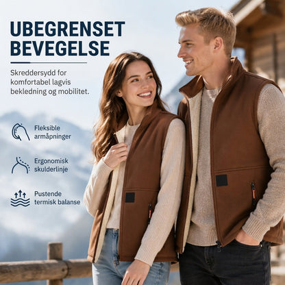 ️ Tykk Varmevest for Vinteren – Unisex Modell med Koselig Plysjfôring
