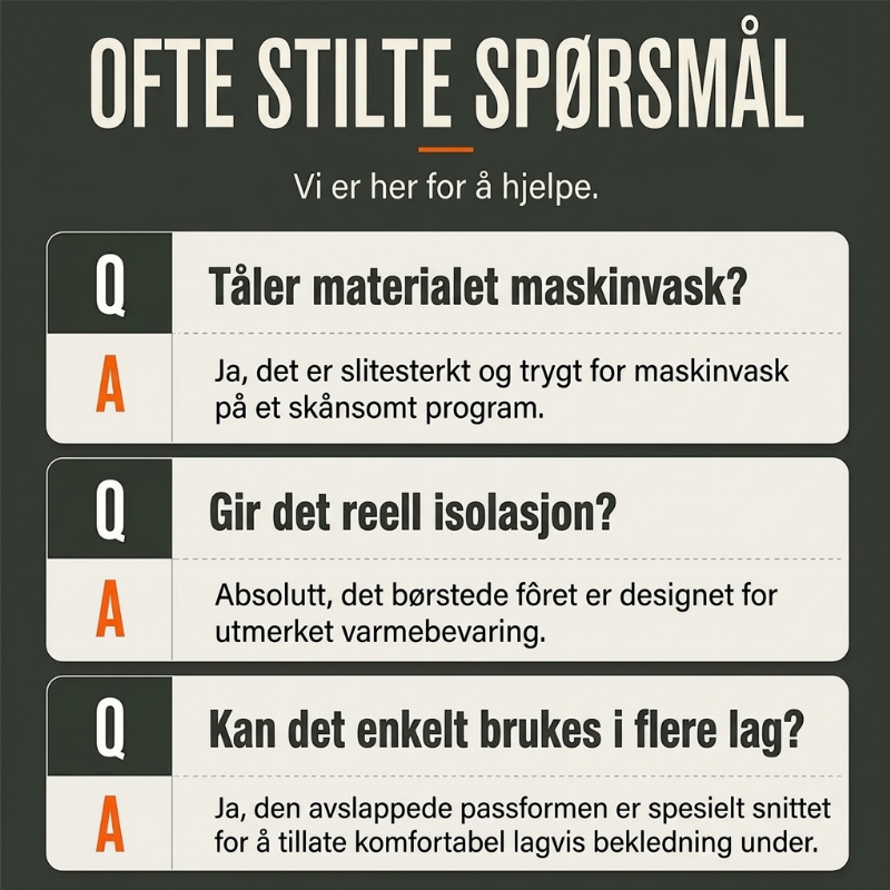 ️ Tykk Varmevest for Vinteren – Unisex Modell med Koselig Plysjfôring