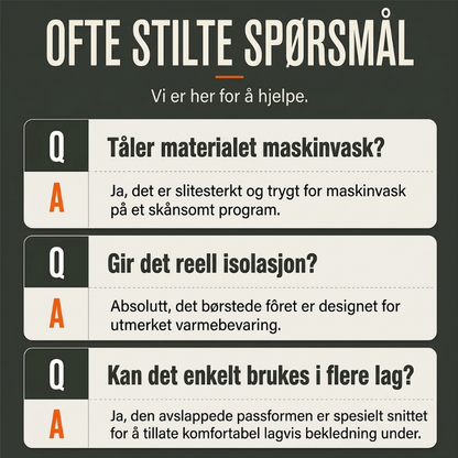 ️ Tykk Varmevest for Vinteren – Unisex Modell med Koselig Plysjfôring