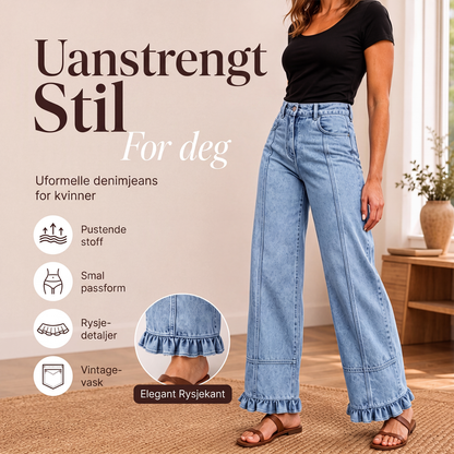 🔥50 % rabatt✨👖 Ballonbukser for damer med volangkant | Myk komfort og avslappet passform til høsten
